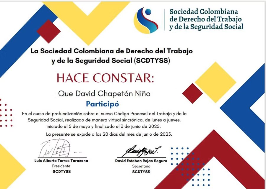 Certificado de profundización en el nuevo código procesal del trabajo