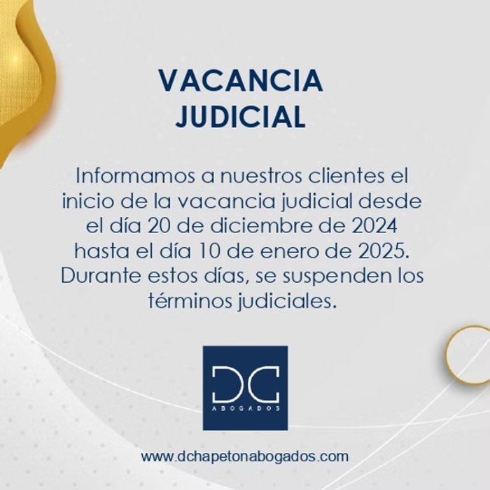 Vacancia judicial - términos judiciales
